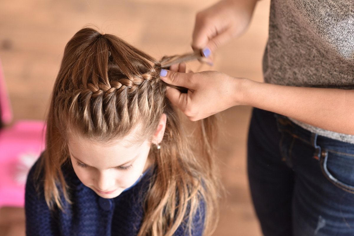 ピアノ発表会 ハーフアップ ヘアアレンジ 子供 髪型 ドレス さくら市